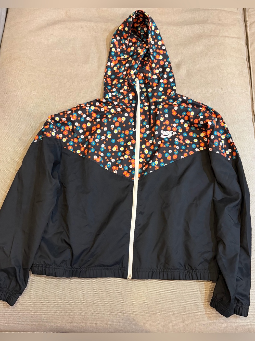 Nike Hooded Windbreaker with Floral Print